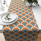 70s Table Runner, Retro Mid Century Table Runner, Retro Party Table Decor, Geometric Retro Table Runner, Mcm Table Runners