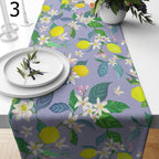 Lemon Table Runner, Mediterranean Lemon Grove Table Runners, Fresh Lemon Summer Table Runners, Sicilian Citrus Inspired Table Decor