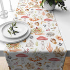 Autumn Cute Animals Table Runner, Thanksgiving Fall Table Decor, Autumn  Mushroom Table Runner, Fall Table Decor, Thanksgiving Home Gift