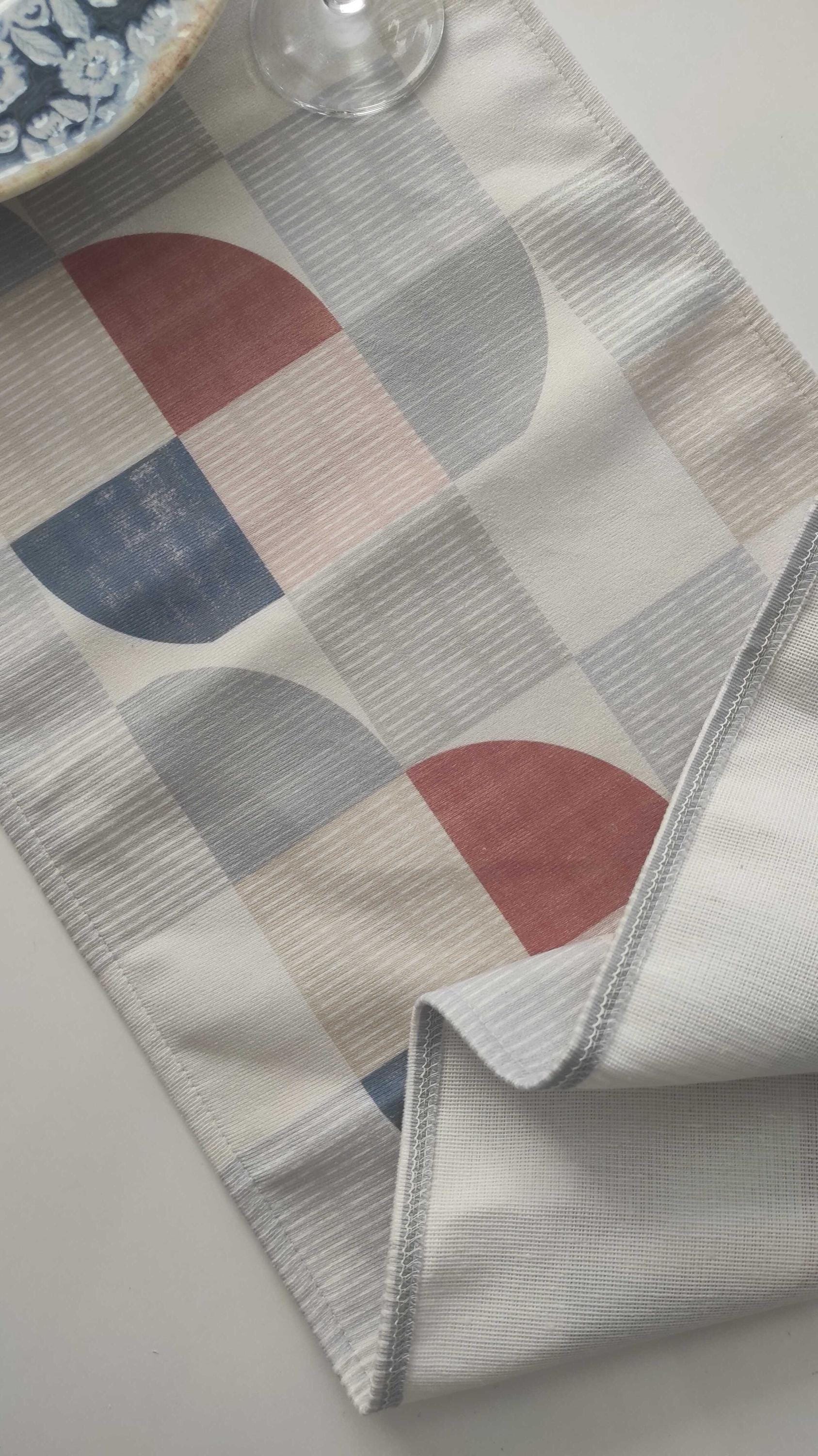 Marine Table Runner, Sailor Table Runner, Vintage Nautical Blue Ships Table Runner, Yatch Table Decor, Beach House Decor