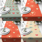 Valentine's Day Love Table Runner, Valentine's Day Table Runner,  Valentine's Day Tablecloth, Red Heart Runners, Love Table Runners