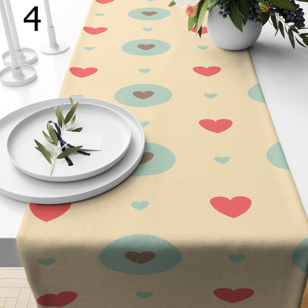 Valentine's Day Love Table Runner, Valentine's Day Table Runner,  Valentine's Day Tablecloth, Red Heart Runners, Love Table Runners
