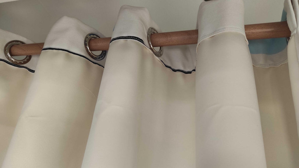 Modern Tropical Window Curtains, Minimal Line Art Panel Curtains, Neutral Leaf Blackout Curtain Panel, Natural Minimalist Drapes