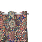 Boho Mosaic Curtain Panel, Colorful Ethnic Drapes, Moroccan Tile Inspired Window Curtains, Tribal Pattern Fabric Panels