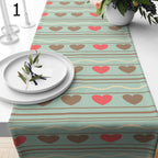 Valentine's Day Love Table Runner, Valentine's Day Table Runner,  Valentine's Day Tablecloth, Red Heart Runners, Love Table Runners