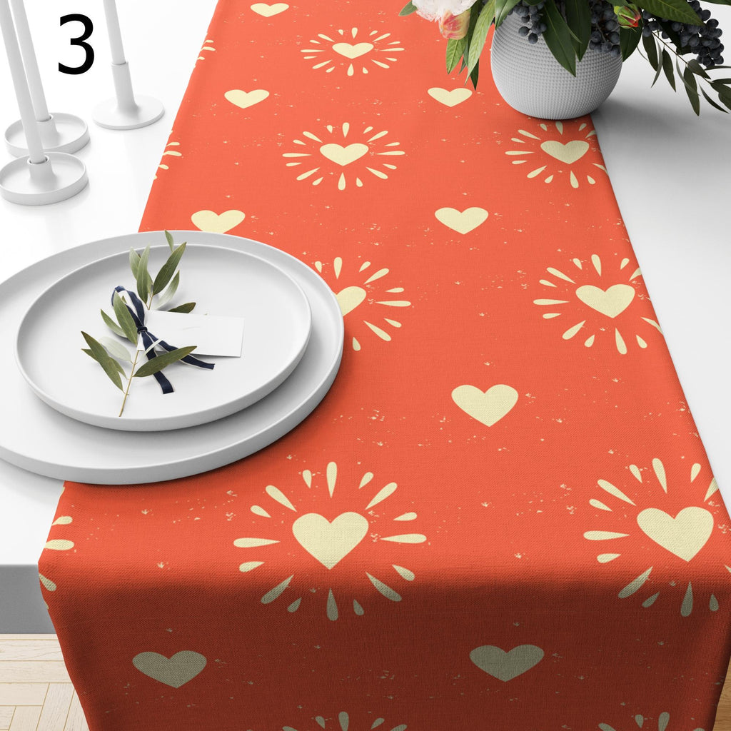 Valentine's Day Love Table Runner, Valentine's Day Table Runner,  Valentine's Day Tablecloth, Red Heart Runners, Love Table Runners