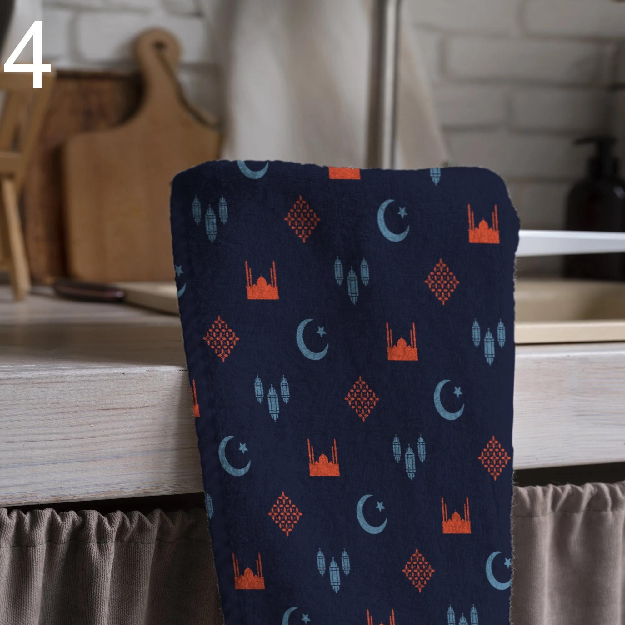 Ramadan Tea Towels, İslamic Dish Towels, Ramadan Kitchen Decor, Ramadan Hand Towel, Mubarak Ramadan Kitchen Towels, Muslim Kitchen Gifts