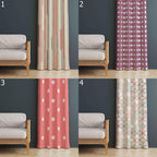 Mid Century Modern Curtains, 70s Curtains, Retro Blackout Curtain, 80s Retro Grommet Curtain, Pink Retro Abstract Print Drapes, Mod Curtains