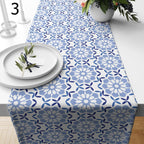 Islamic Blue Geometric Table Runner, Islamic Geometric Table Runner, Authentic Arabian Style Table Runner, Ramadan Karem Table Runners