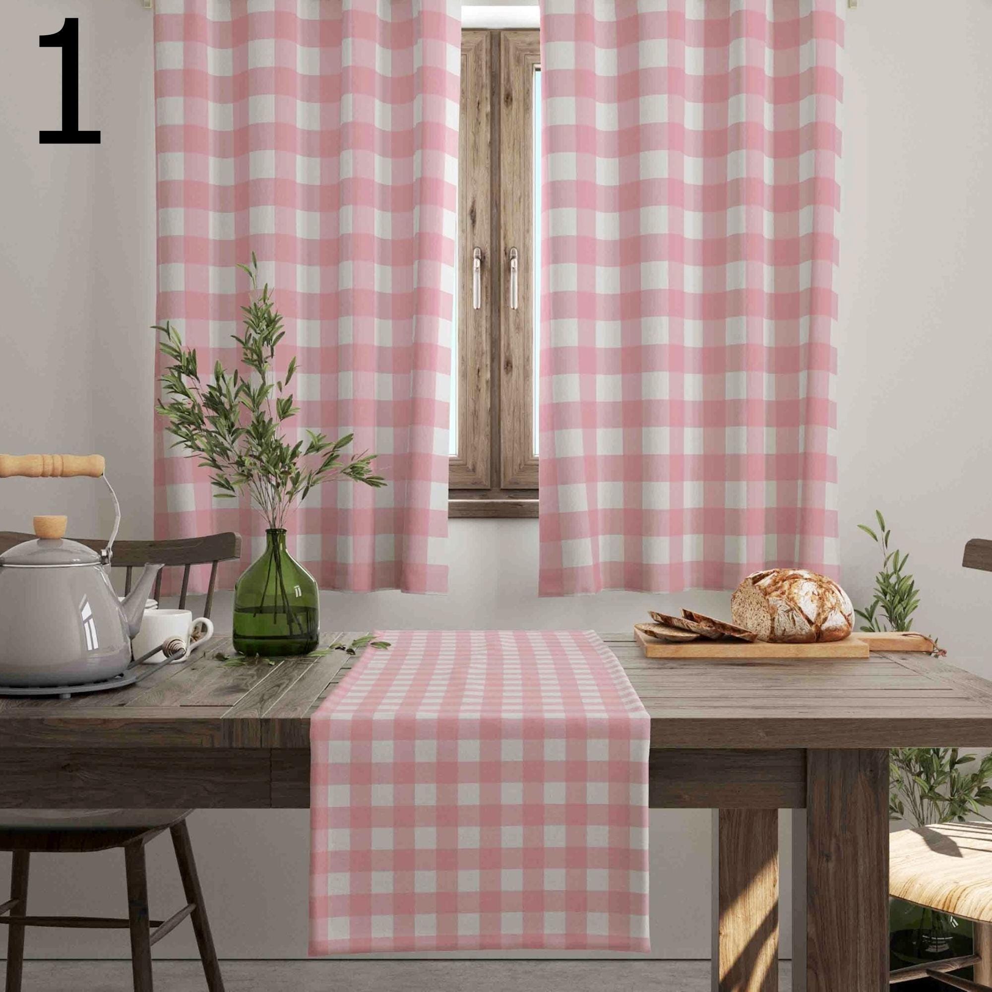 Kitchen Curtains, Kitchen Buffalo Check Window Curtains, Farmhouse Curtains Panel, Buffalo Plaid Kitchen Curtains, Printed Curtain