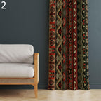 Southwestern Tribal Curtains, Aztec Boho Window Panels, Ethnic Geometric Prints Drapes, Boho Drape Panels