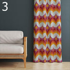 70s Retro Boho Curtains, Mid-Century Modern Style Curtain, Retro Window Curtain, Retro Vintage Curtains, 60s Printed Curtain, Retro Drapes