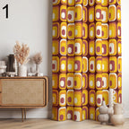 Mid Century Modern Curtain Panels, Retro Curtains, Hippie Retro Window Curtain, Abstract Retro Style Living Room Curtain, Boho Curtains