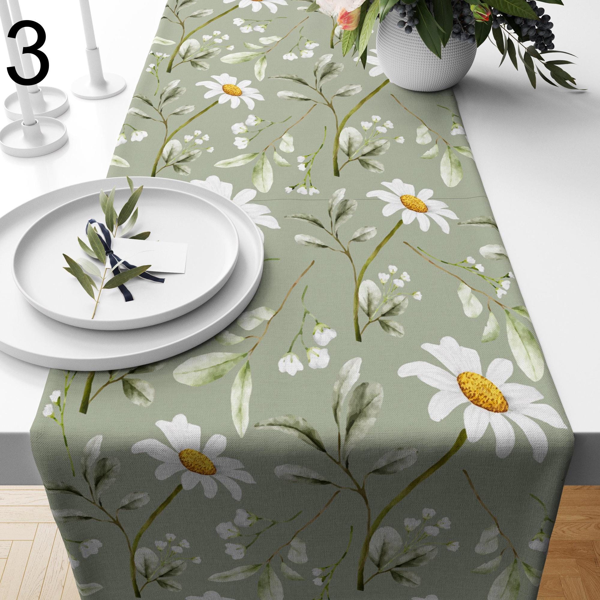 Floral Table Runners, Colorful Flowers Table Runners, Spring Flowers Table Runner, Floral Printed Table Runner, Floral Table Decor Runner