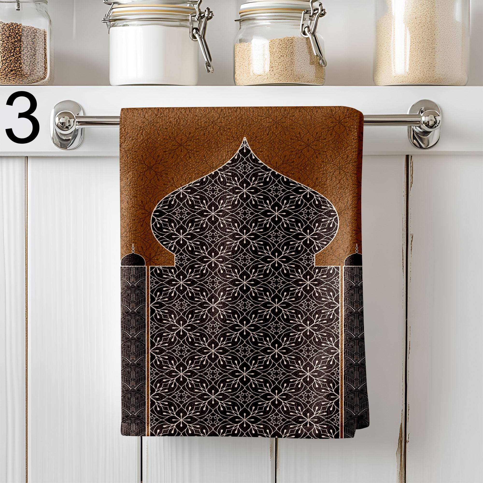 Ramadan Kitchen Decor, Islamic Geometric Dish Towels, Ramadan Tea Towels, Ramadan Hand Towel, Ramadan Kitchen Towels, Muslim Kitchen Gifts