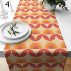 Retro Table Runner,  Mid Century Modern Table Runners, Retro Vintage Tablecloth, 60s, 80s Table Runner, 70s Boho Abstract Table Runner Gift