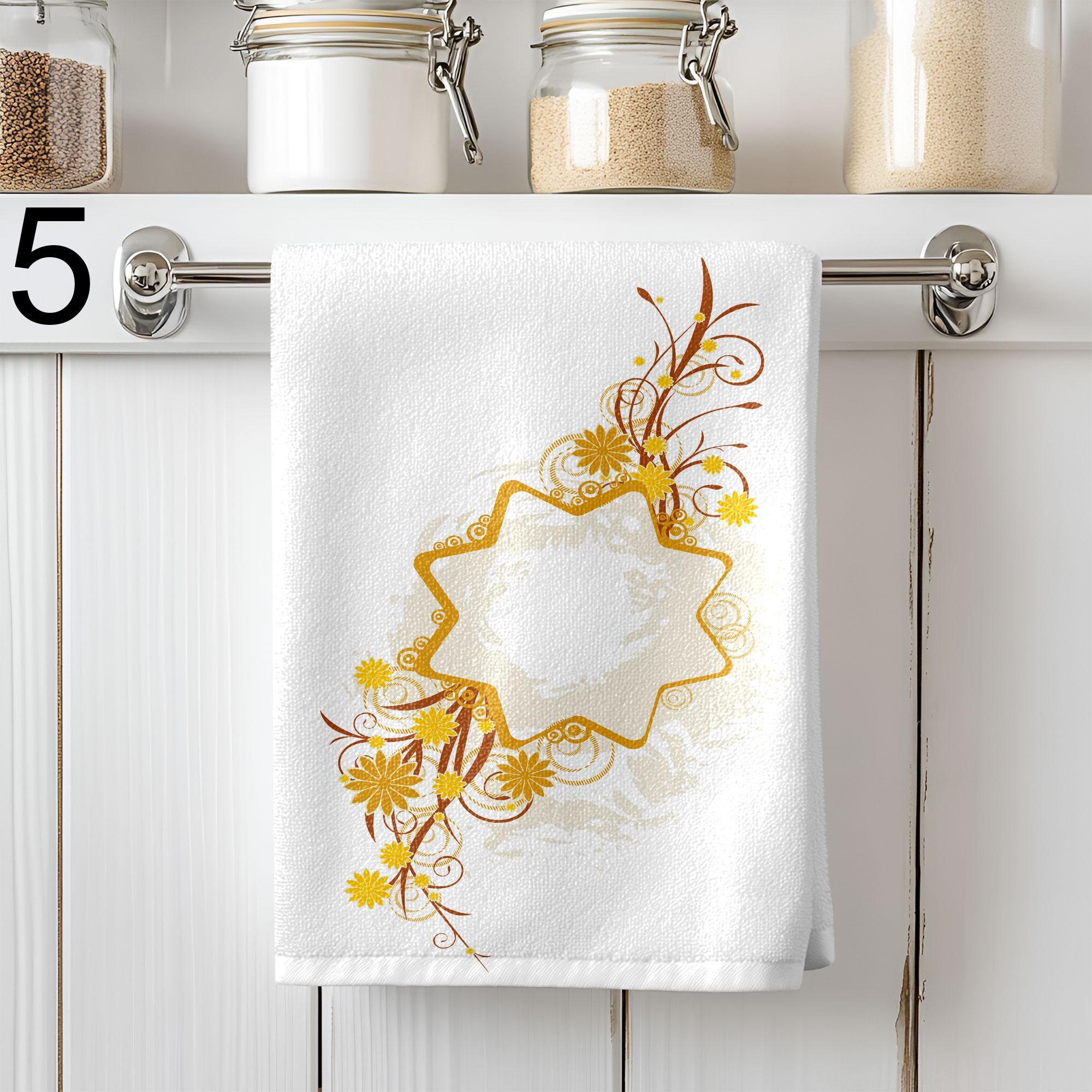 Islamic Geometric Dish Towels, Ramadan Tea Towels, Ramadan Hand Towel, Ramadan Kareem Kitchen Towels, Muslim Kitchen Gifts