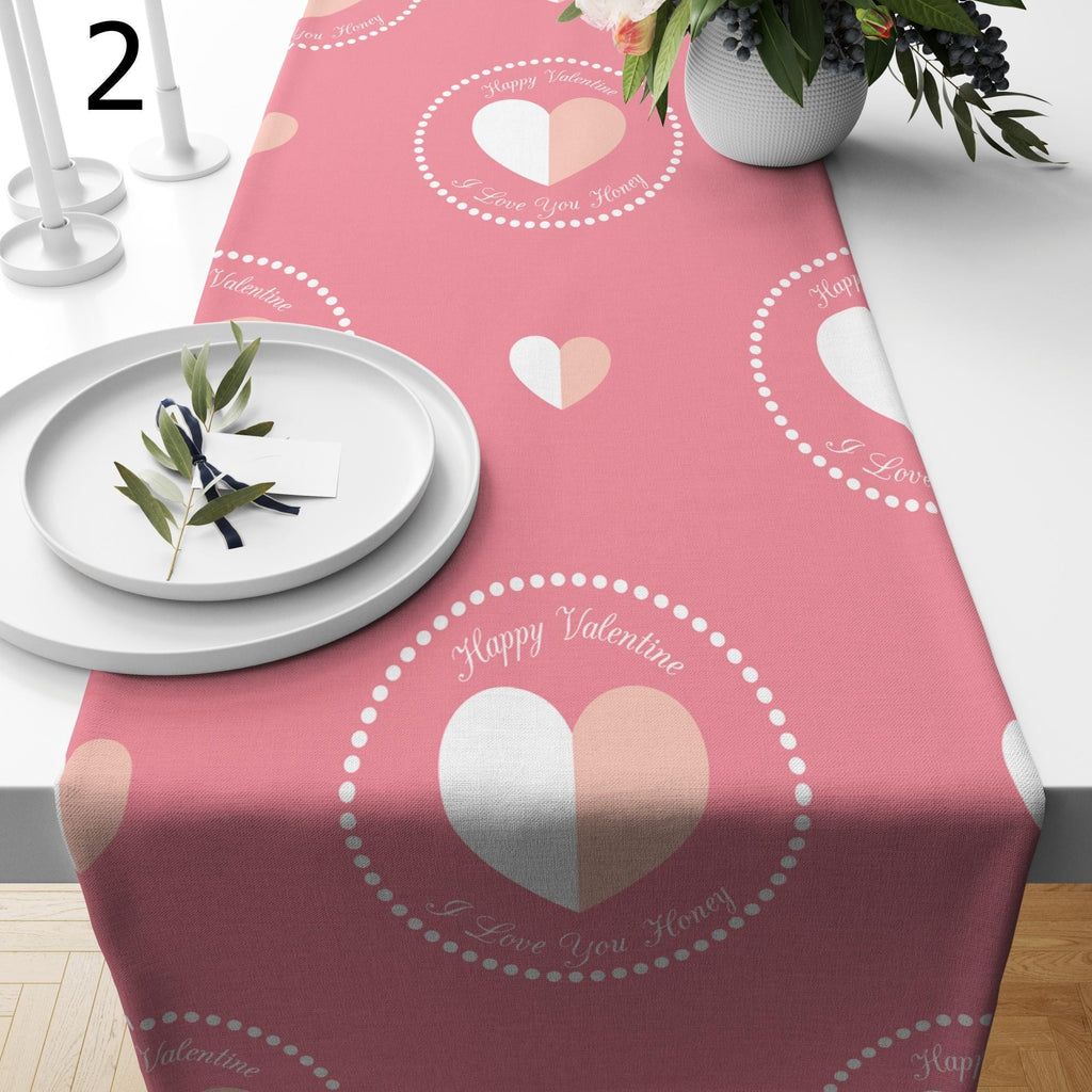 Valentine's Day Table Runners, Romantic Table Decor, Happy Valentine Runner, Valentine's Day Tablecloth, Heart Runners, Love Table Runners