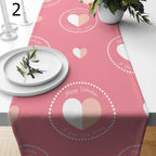 Valentine's Day Table Runners, Romantic Table Decor, Happy Valentine Runner, Valentine's Day Tablecloth, Heart Runners, Love Table Runners