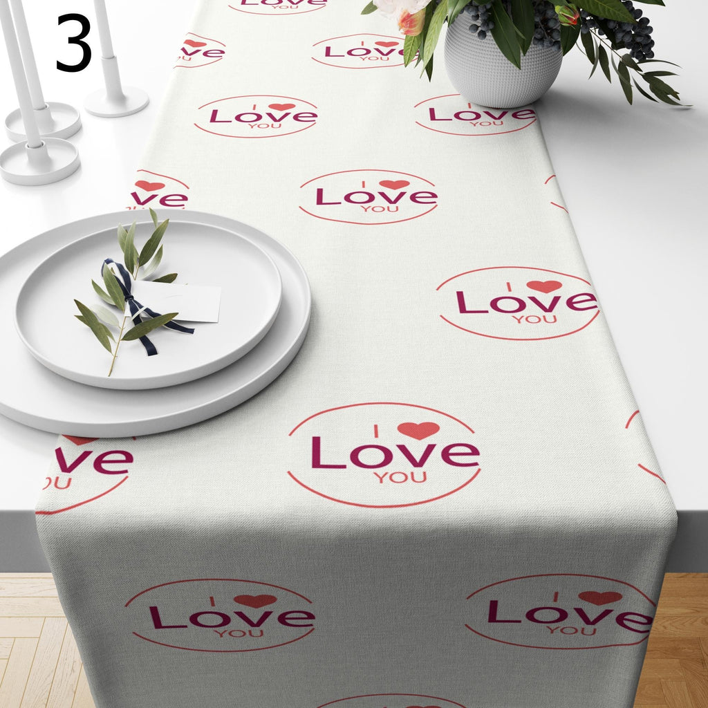 Valentine's Day Table Runners, Romantic Table Decor, Happy Valentine Runner, Valentine's Day Tablecloth, Heart Runners, Love Table Runners
