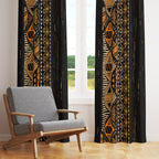 Ethnic Authentic Curtains, Tribal Curtains, African Mudcloth Blackout Curtain, Ethnic African Grommet Curtain, Ethnic Abstract Print Drapes