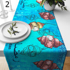 Ramadan Teal Table Runners, Eid Ramadan Table Runner, Islamic Table Runner, Ramadan Kareem Runners, Muslim Turquoise Table Decor