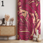 Colorful Tropical Curtains, Artistic Jungle Drapes, Vibrant Botanical Window Panels, Bold Exotic Leaf Curtains