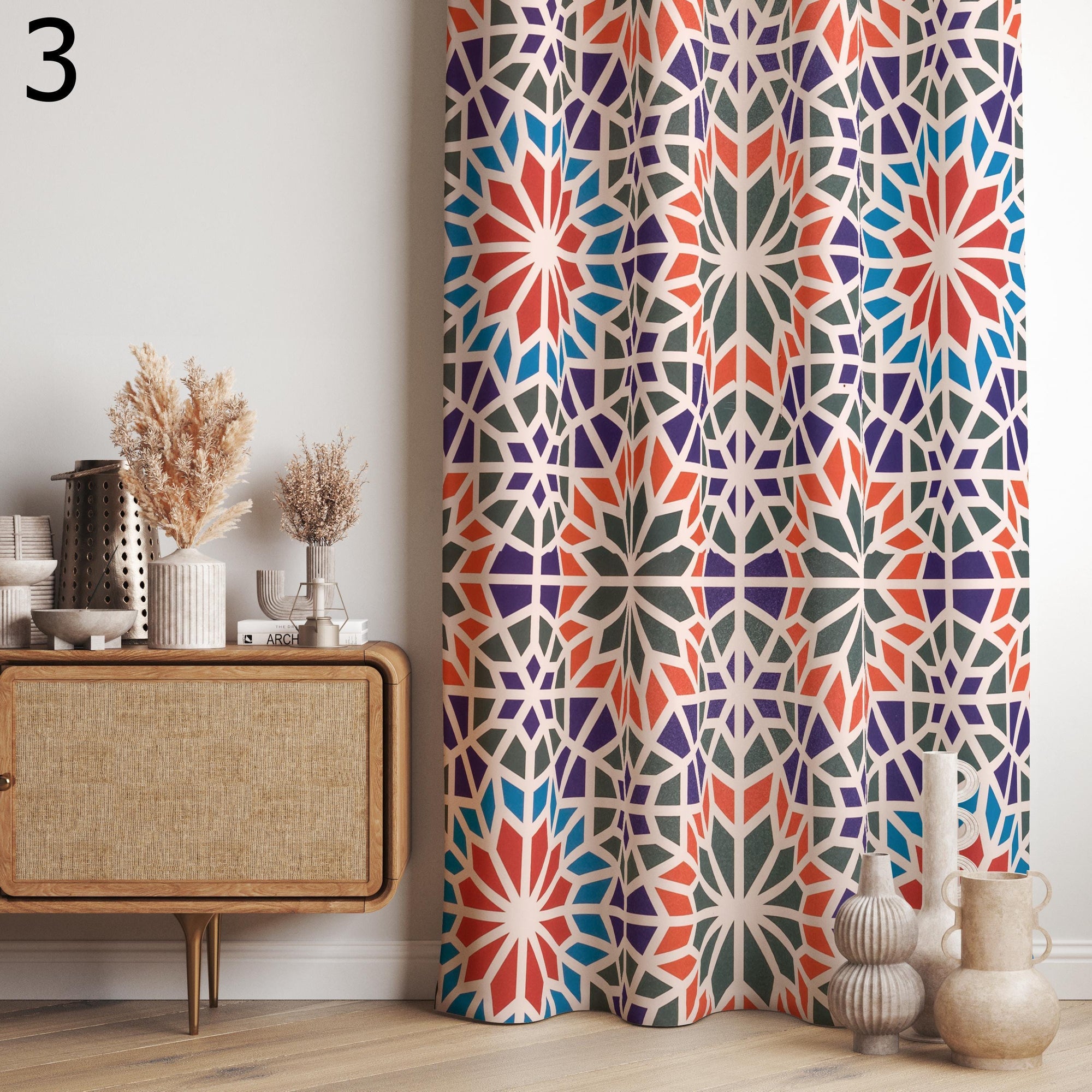 Retro Vintage Style Curtain Panels, Mid Century Curtains, Vintage Floral Curtains, Retro Floral Curtain, 70s Retro Grommet Curtain