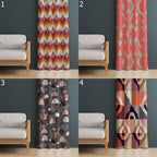 Mid-Century Modern Curtains, Retro Geometric Window Panels, Mod Curtain Panels, 70s 80s 90s Geometric Panels