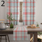 Blue Buffalo Plaid Kitchen Curtains, Kitchen Buffalo Check Curtains, Farmhouse Curtains Panel, Checked Kitchen Curtains, Printed Curtain