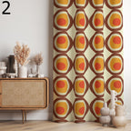 Mid Century Modern Retro Curtain Panel, 50s 60s Geometric Curtains, Abstract Curtain Panel, 70s Print Curtain Panel, Mcm Retro Curtains