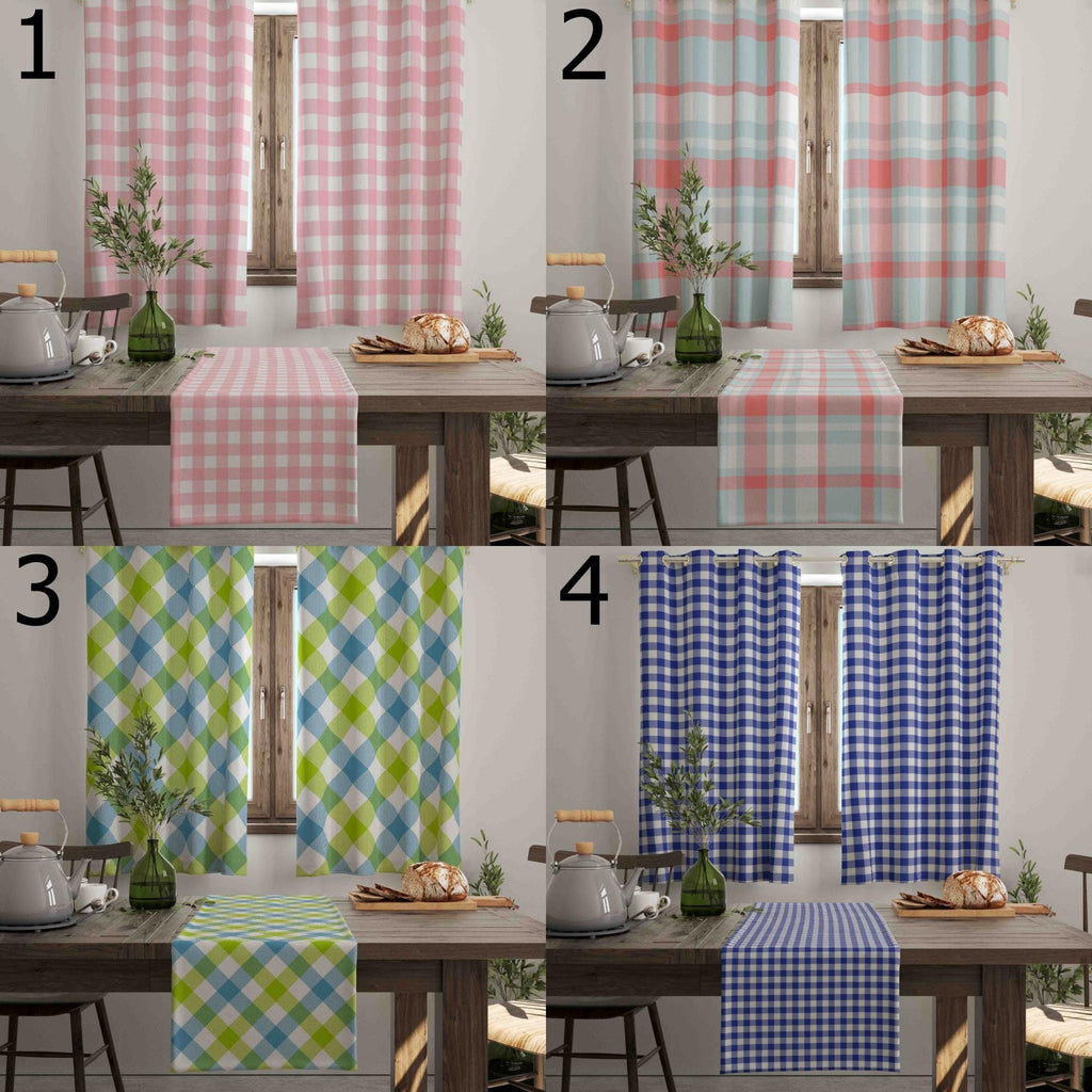 Kitchen Curtains, Kitchen Buffalo Check Window Curtains, Farmhouse Curtains Panel, Buffalo Plaid Kitchen Curtains, Printed Curtain