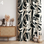 Modern Abstract Art Print Curtains, Boho Abstract Grommet Curtain, Colorful Abstract Panels, Modern Bohemian Blackout Curtain