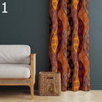 Ethnic Terracotta Window Curtains, African Print Curtain Panels, African Tribal Drapes, Colorful African Curtains, Ethnic African Curtain