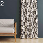 Mid Century Modern Curtain Panels, 70s Retro Printed Curtains, Modern Abstract Retro Style Living Room Curtain, Retro Modern Drapes