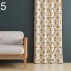 Mid Century Modern Curtain Panels, 70s Retro Printed Curtains, Modern Abstract Retro Style Living Room Curtain, Retro Modern Drapes