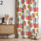 Retro Curtains, Mid Century Modern Curtain Panels, Retro Drapes, Retro 60s 70s Mid Century Modern Geometric Curtains, Retro Home Decor