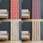 70s Window Curtains, Retro Blackout Curtain, Retro Grommet Curtain, Mod Print Drapes, MCM Retro 80s Curtains, Mid Century Modern Curtains