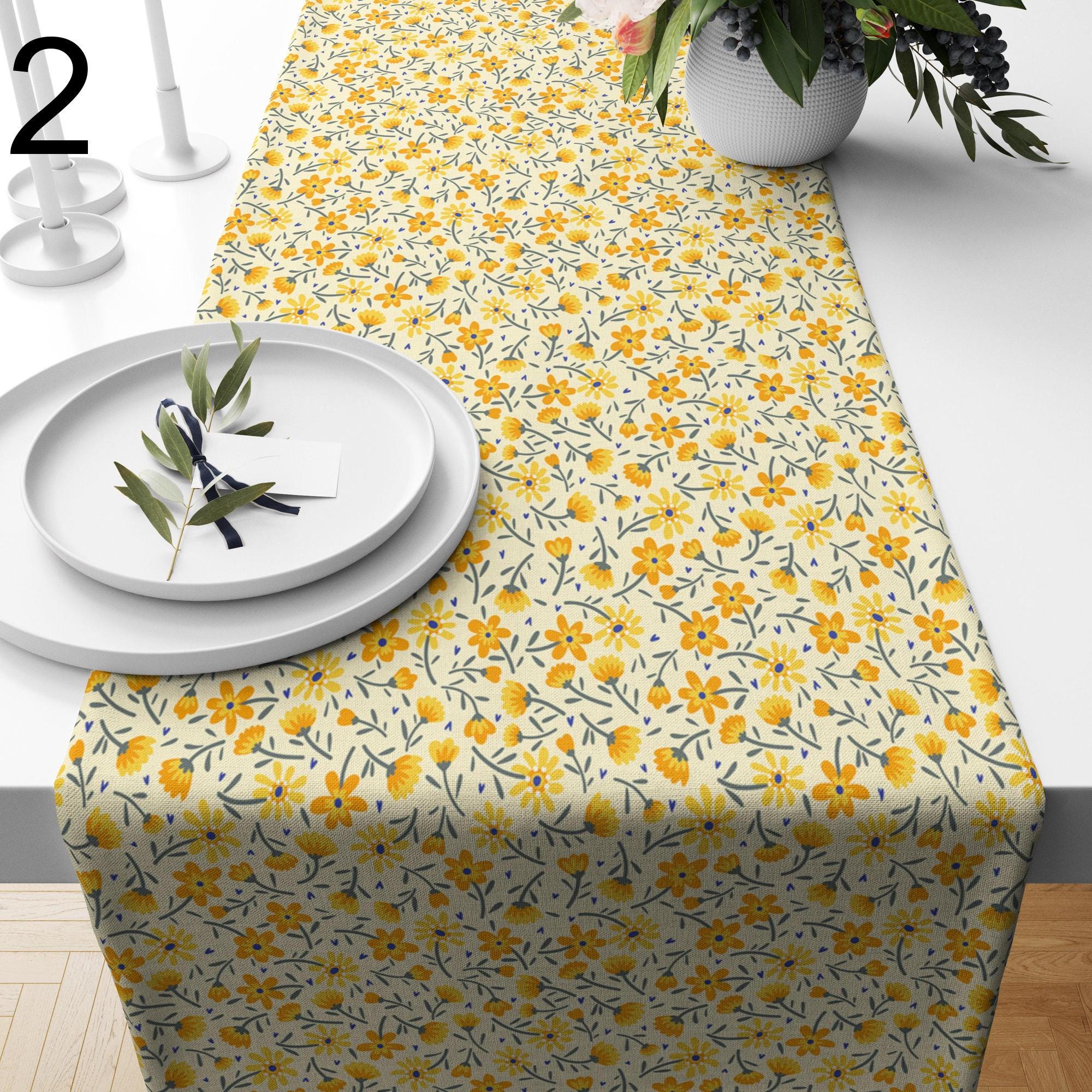 Floral Table Runners, Colorful Flowers Table Runners, Spring Flowers Table Runner, Floral Printed Table Runner, Floral Table Decor Runner