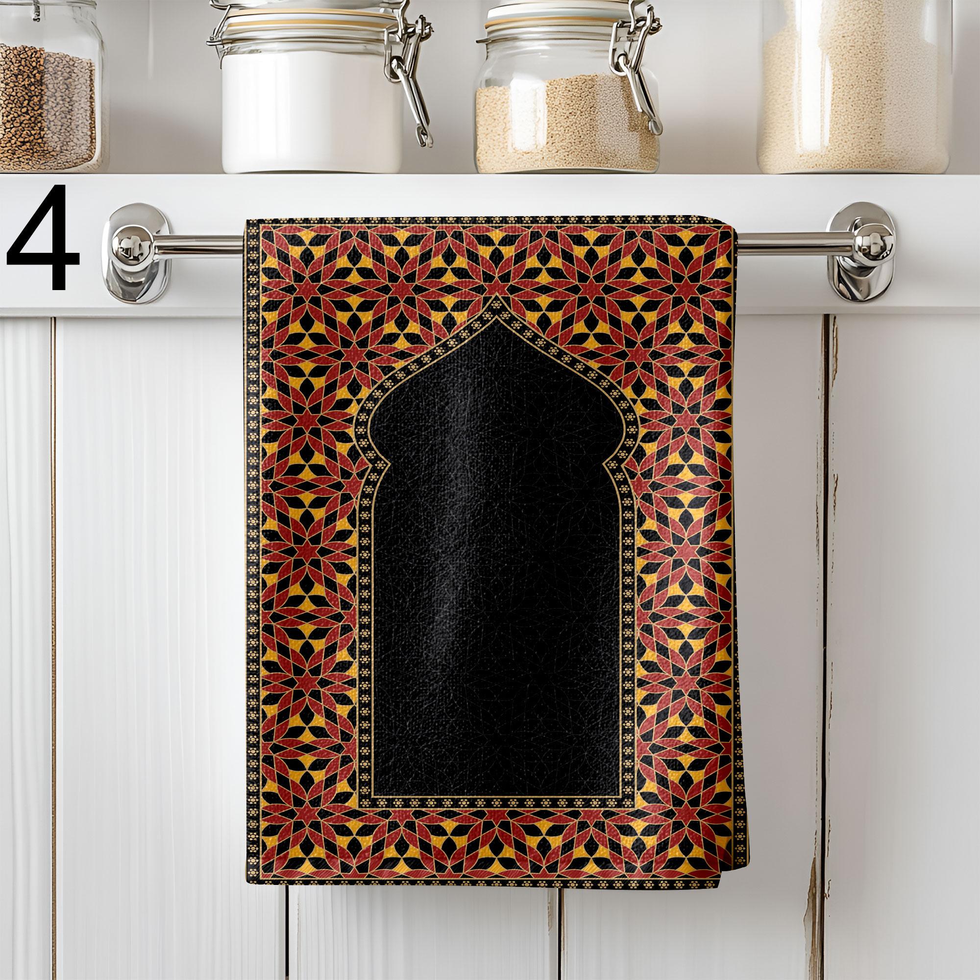 Ramadan Kitchen Decor, Islamic Geometric Dish Towels, Ramadan Tea Towels, Ramadan Hand Towel, Ramadan Kitchen Towels, Muslim Kitchen Gifts