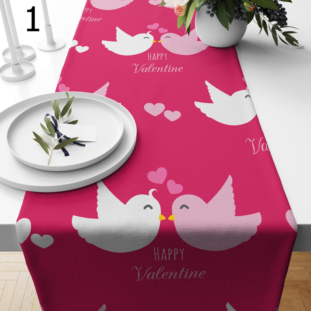 Valentine's Day Table Runners, Romantic Table Decor, Happy Valentine Runner, Valentine's Day Tablecloth, Heart Runners, Love Table Runners