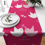 Valentine's Day Table Runners, Romantic Table Decor, Happy Valentine Runner, Valentine's Day Tablecloth, Heart Runners, Love Table Runners