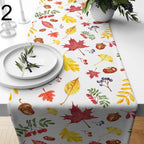 Fall Table Runner, Thanksgiving Pumpkin Table Runner, Thanksgiving Coffee Table Runner, Autumn Leaves Table Cover, Fall Pumpkin Tablecloth
