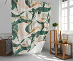 Modern Shower Curtains, Modern Abstract Printed Shower Curtain, Abstract Bath Waterproof Drapes, Abstract Bathroom Shower Curtains