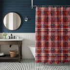 Nautical Shower Curtains, Coastal Printed Shower Curtain, Marine Bath Waterproof Drapes, Sailor Bathroom Shower Curtains