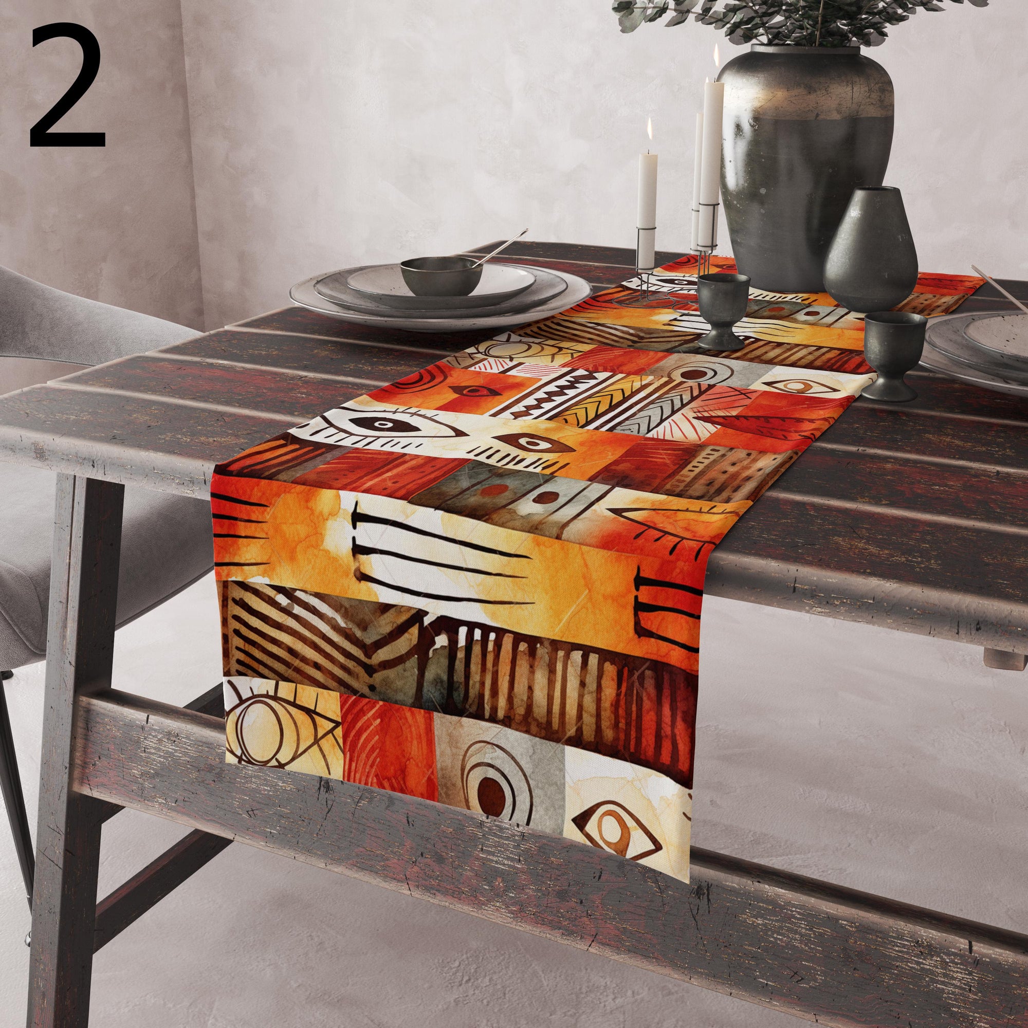 African Tribal Table Runners, Boho Ethnic Table Runner, Mud Cloth & Ethnic Runner, Tribal Print Table Runner, Ethnic Table Decor