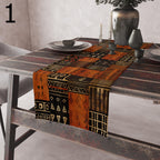 Terracotta Mud Cloth Table Runners, Ethnic Table Runner,African Authentic Tribal Runner, Tribal Print Table Runner, Boho Rustic Table Decor