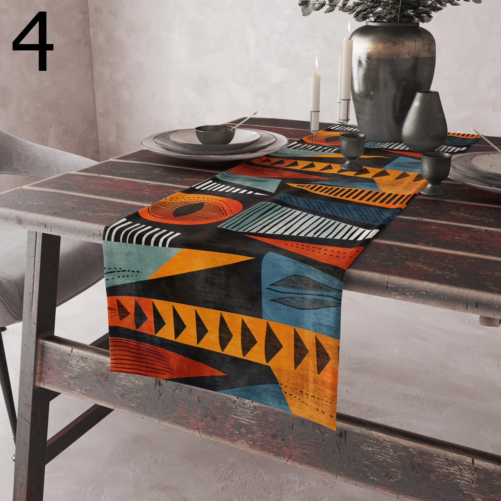 Colorful African Table Runners, Boho Ethnic Table Runner, Vibrant Tribal Runners, Kente Print Table Runner, Boho Ethnic Table Decor