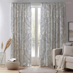 Grey Baroque Curtains, Classic Damask Window Panel, Grey Elegant Panel, Decorative Damask Curtain Panels, Grey Elegant Drapes