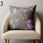 Baroque Style Throw Pillow, Elegant Floral Accent Cushion Cover, Dusty Pink & Purple Cushion Covers, Victorian Flower Pillow Case